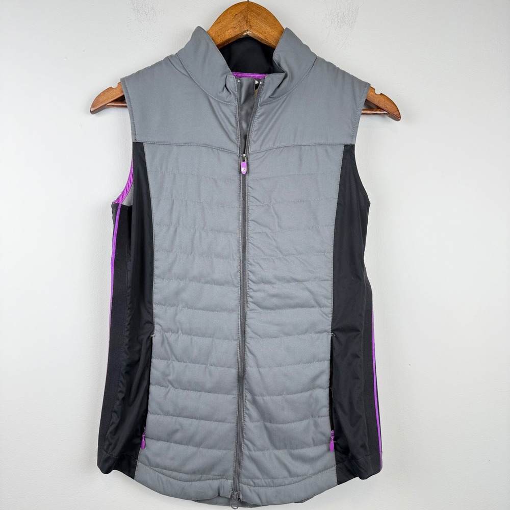 FootJoy Full Zip Quilted Golf Vest Womens XS Layering Athleisure Performance